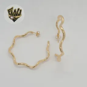 (1-2931-2) Gold Laminate - Wavy Half Hoops - BGF