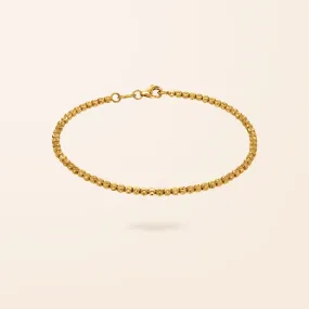 10K Gold Diamond Cut Bead Bracelet