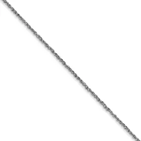 1.1mm, 14k White Gold, Ropa Chain Necklace