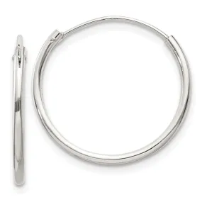 1.3mm, Sterling Silver, Endless Hoop Earrings - 19mm (3/4 Inch)