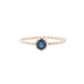 14K Yellow Gold Sapphire Ring