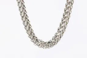 16" David Yurman 925 Silver & Yellow Gold Double Wheat Chain Necklace (108.82g.)