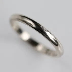 2.5x1.5mm 14k White Gold Classic Band