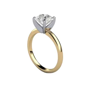 2ct Classic Forever One Moissanite Solitaire Engagement Ring