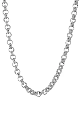 30 Inch 4.0MM White Gold Rolo Chain