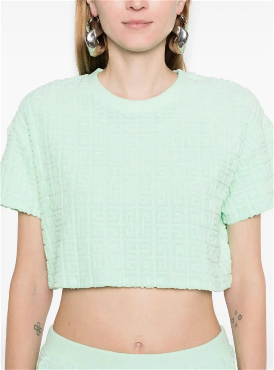 4G-MOTIF CROPPED T-SHIRT