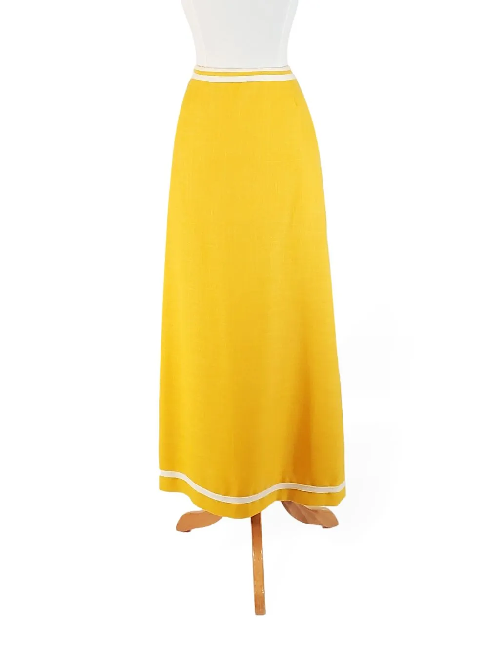 60s/70s Maxi Skirt in Yellow - sm