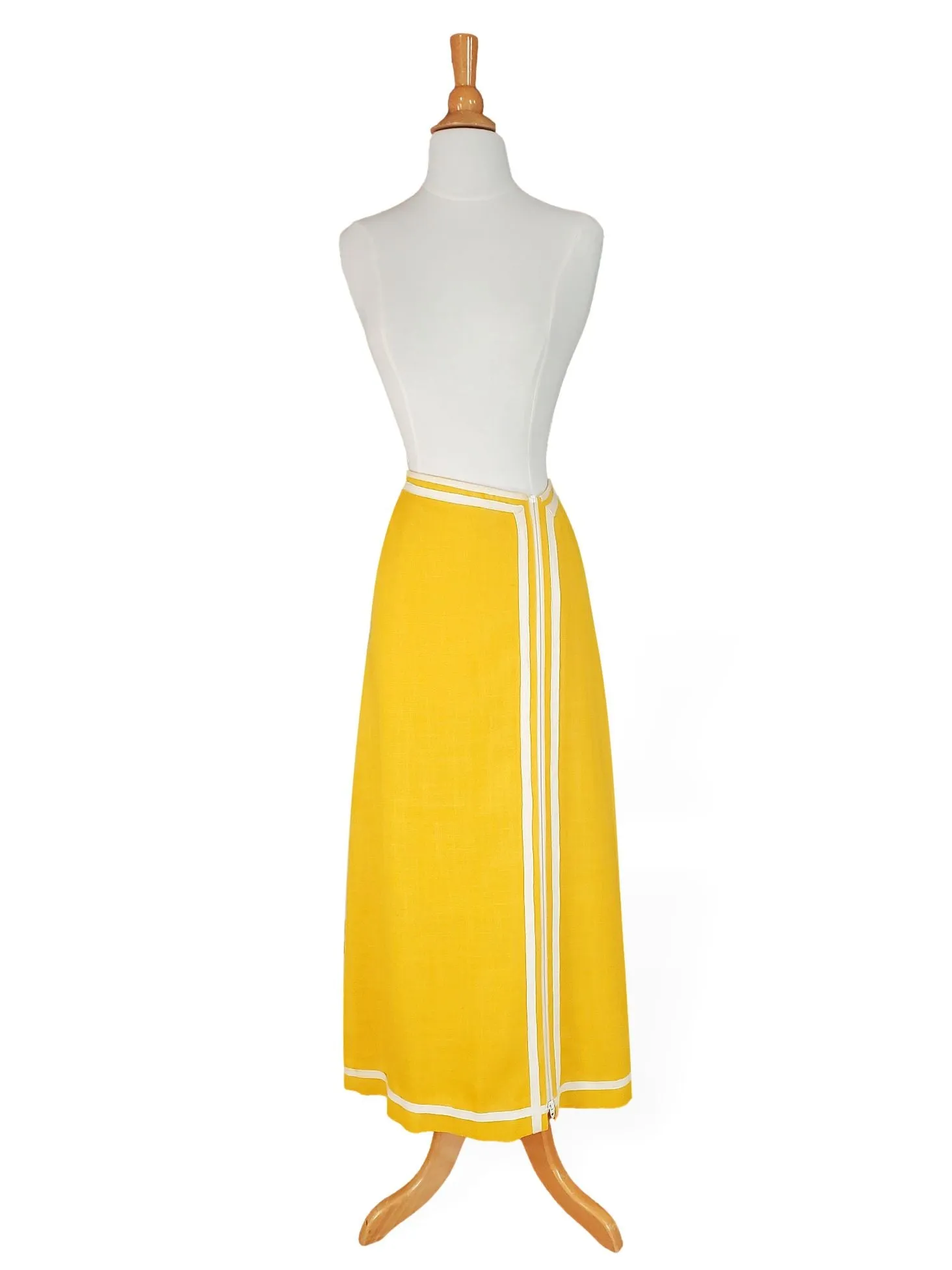 60s/70s Maxi Skirt in Yellow - sm