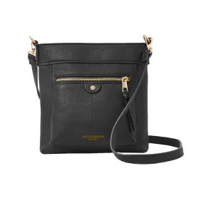 Accessorize London Women's Black Classic Messenger Sling Bag