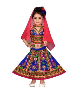 Ahhaaaa Girls Cotton Lehenga Choli with Dupatta Set