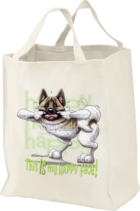 Akita - Who's A Happy Dog - Tote Bag