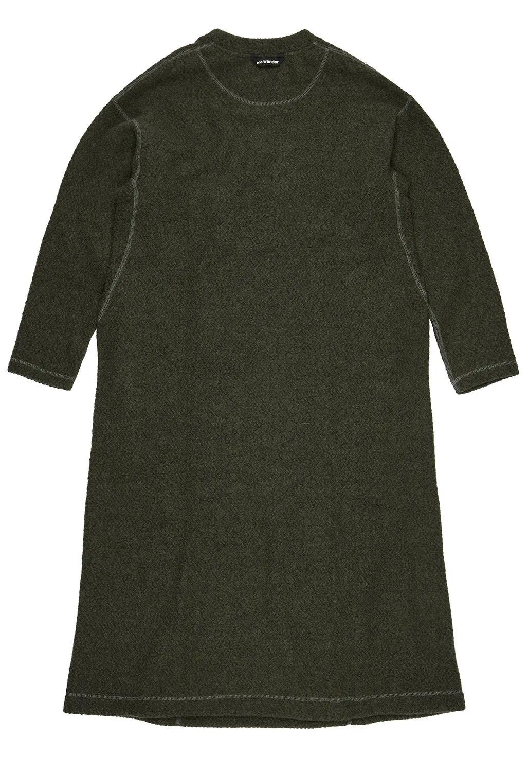 And Wander Women's Re Wool JQ Dress - Khaki