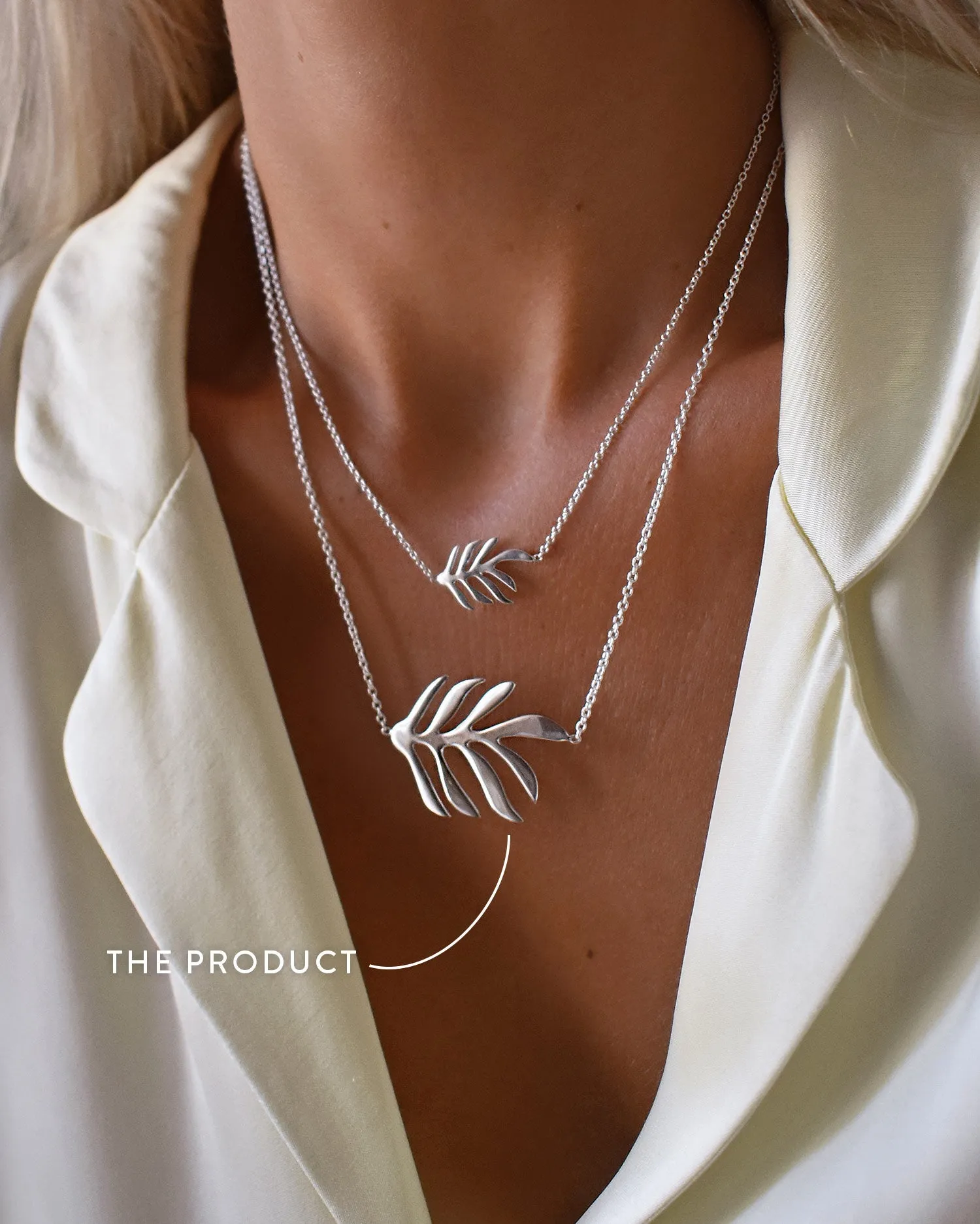 Autumn Leaf necklace silver