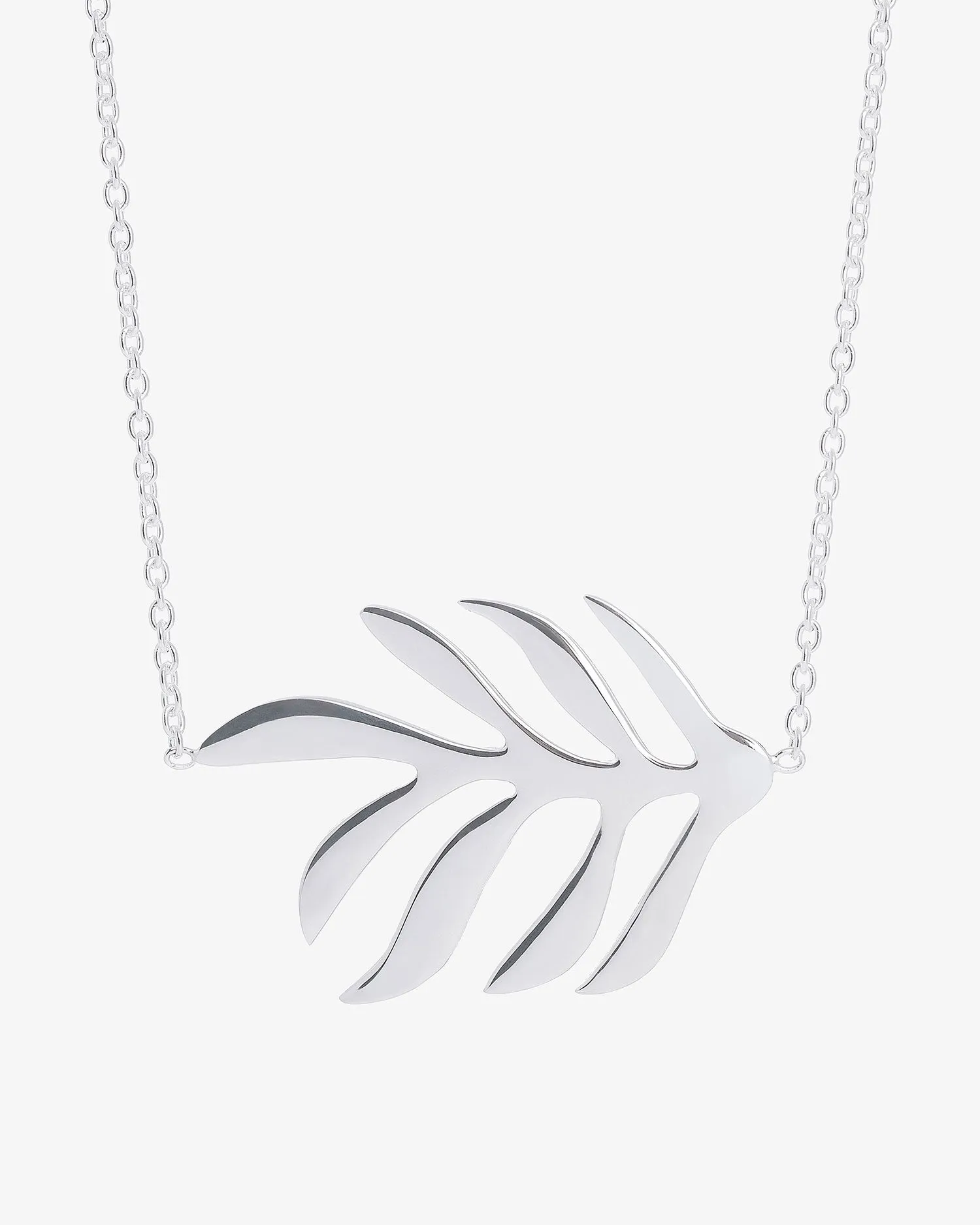 Autumn Leaf necklace silver