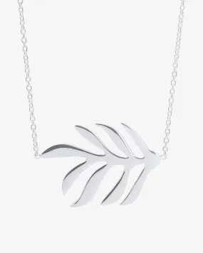 Autumn Leaf necklace silver