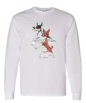 Basenji - Pheasant Tail Feathers - Caricature - Long Sleeve T-Shirt