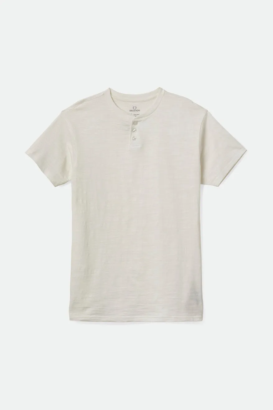 Basic Slub S/S Henley Tee - Off White