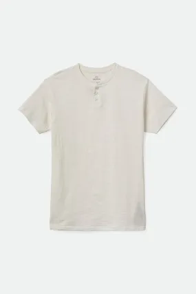 Basic Slub S/S Henley Tee - Off White