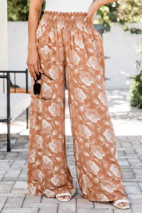 Beautiful Soul Brown Floral Print Pant FINAL SALE