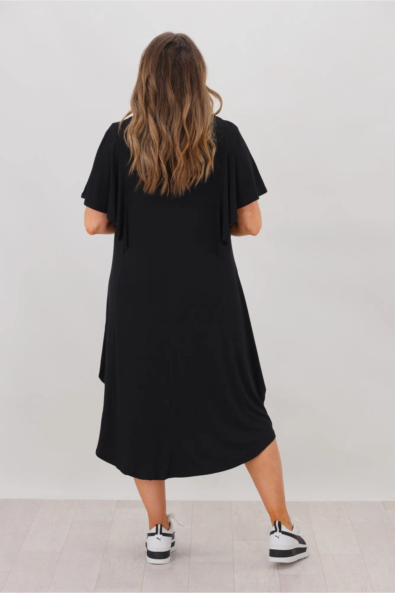 Betty Basics Tahiti Frill Dress Black