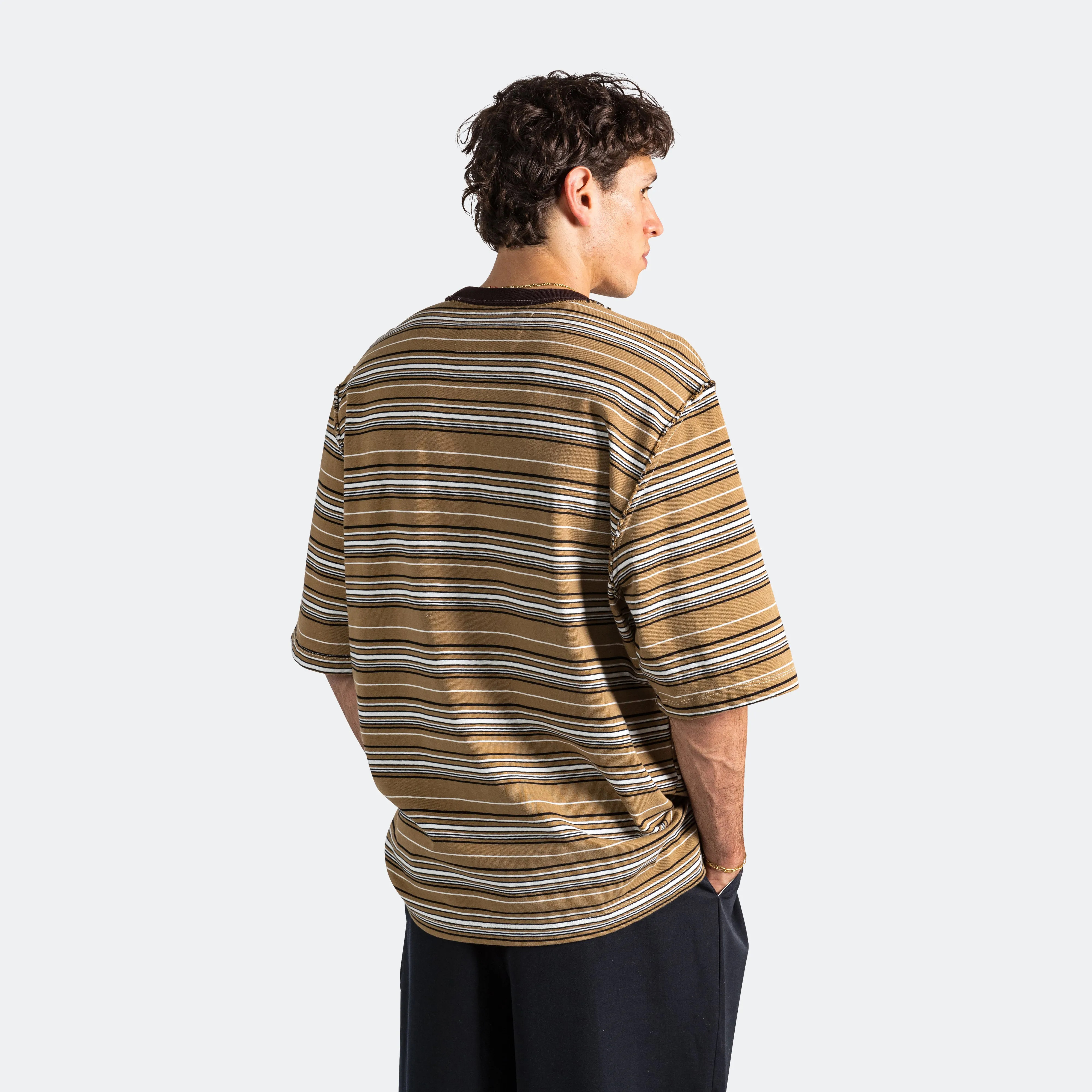 Big Tee - Brown Stripe