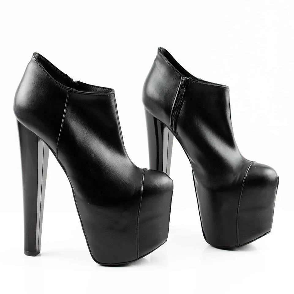 Black Ankle Platform Booties