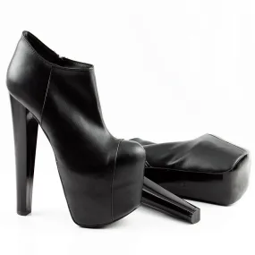 Black Ankle Platform Booties