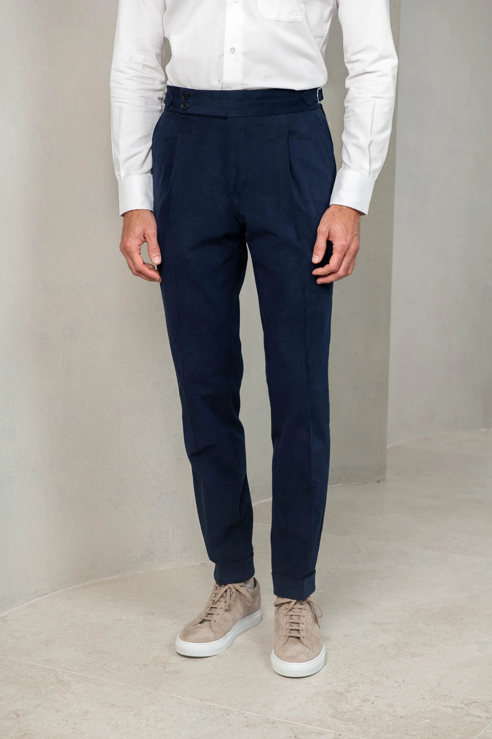 Blue cotton trousers "Soragna Capsule Collection" - Made in Italy