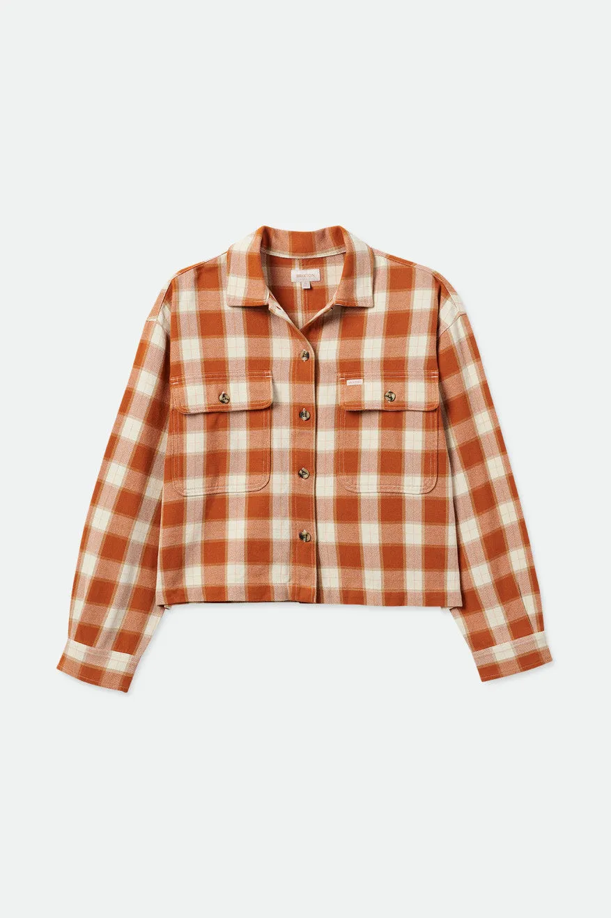 Bowery Women's L/S Flannel - Caramel/Dove