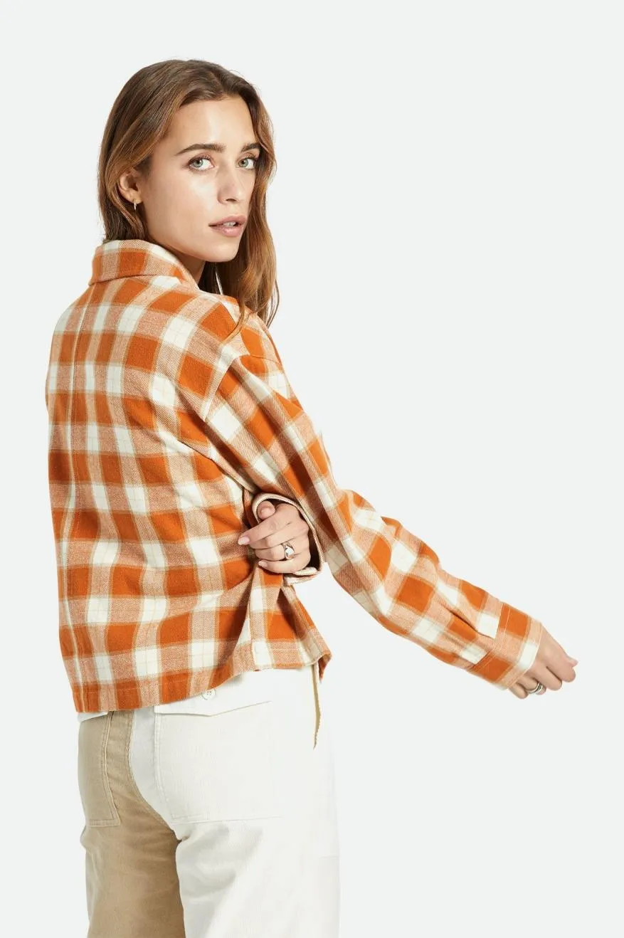 Bowery Women's L/S Flannel - Caramel/Dove