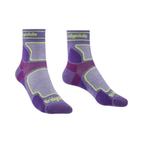 Bridgedale Socks Trail Run Ultra Light 3/4 Crew Coolmax WMS Purple