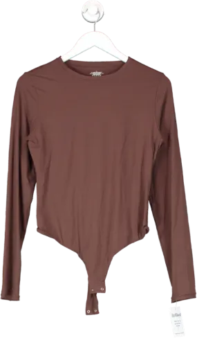 Brown Seamless Bodysuit UK XL