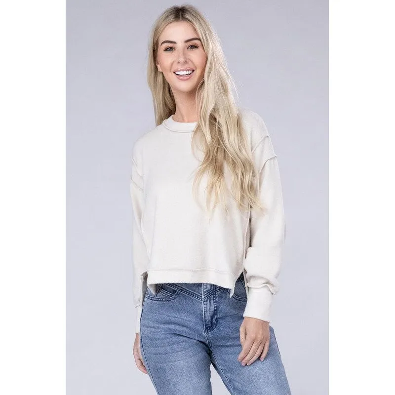 Brushed Melange Hacci Oversized Sweater