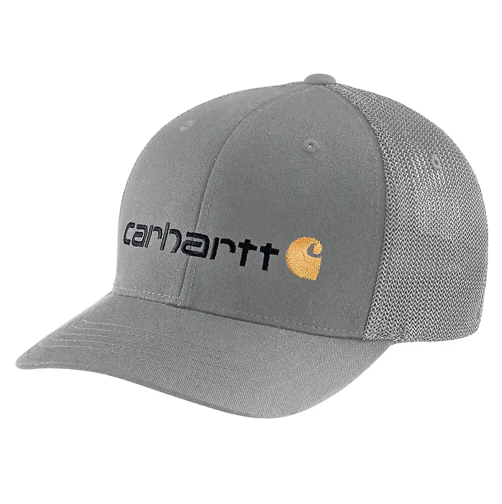 Carhartt Rugged Flex Fitted Canvas Mesh-Back Logo Graphic Cap