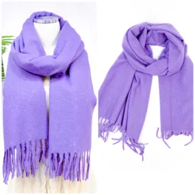 Cashmere Feel Warm Oversized Scarf with Fringe