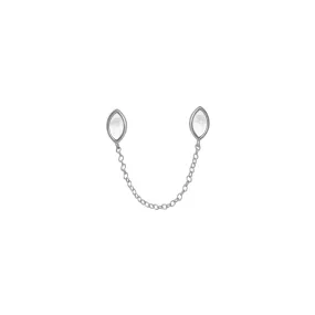 Cassia Chain Studs - Silver