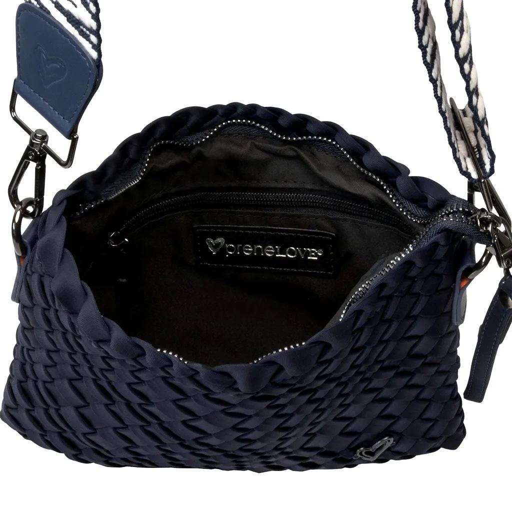 Charlotte Woven Crossbody - Navy