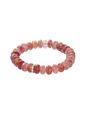 Cherry Quartz Pyramid Bracelet