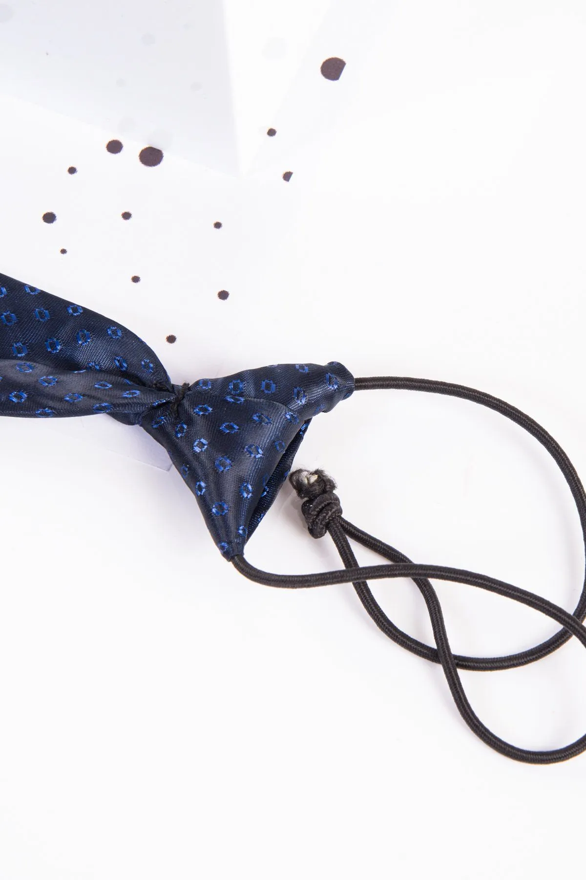 Children's Navy Spot Print Tie