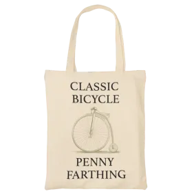 Classic Bicycle, Penny Farthing Canvas Tote Bag