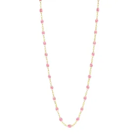 Classic Gigi Fuchsia necklace, yellow gold, 16.5"