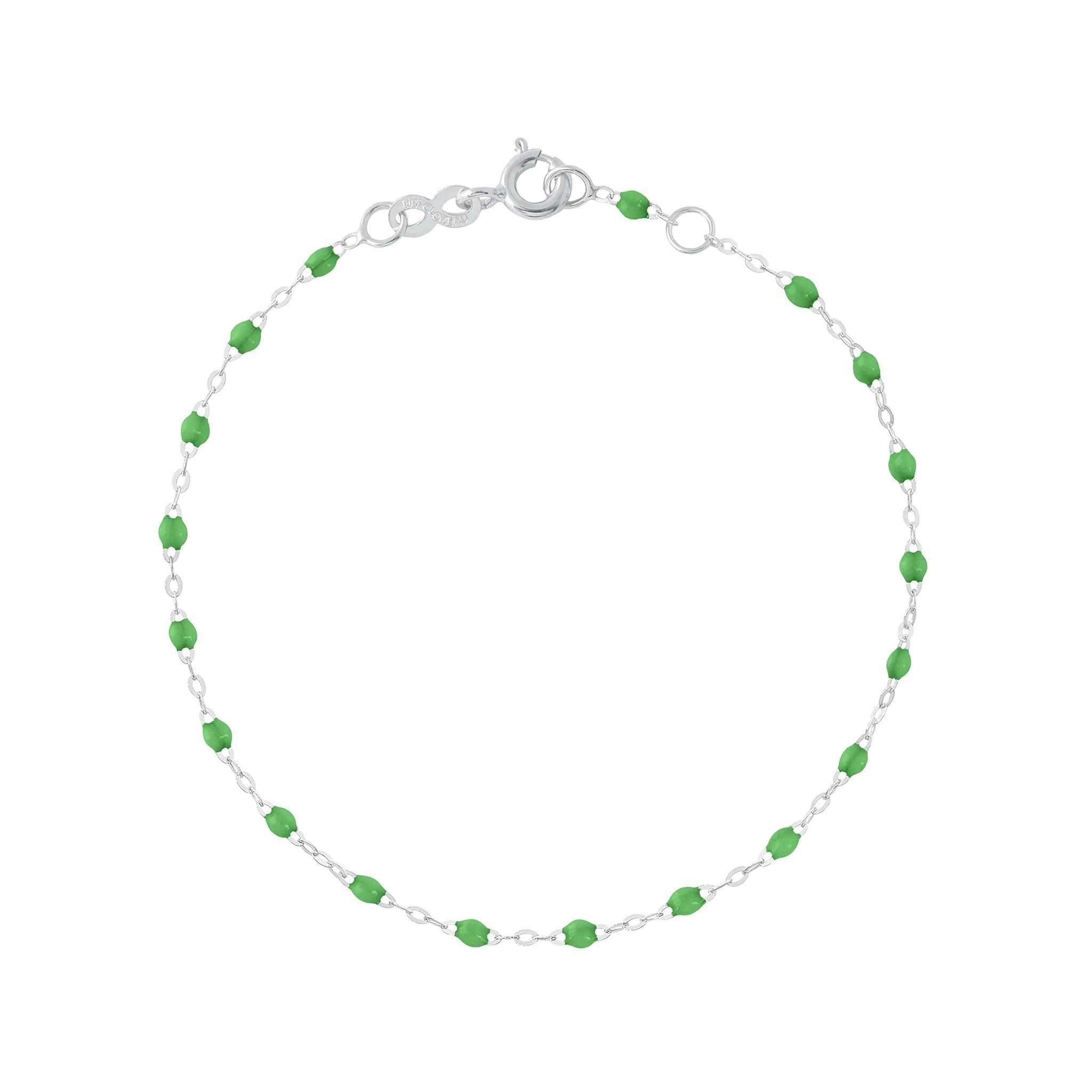 Classic Gigi Green bracelet, White Gold, 5.9"