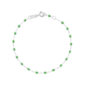 Classic Gigi Green bracelet, White Gold, 5.9"