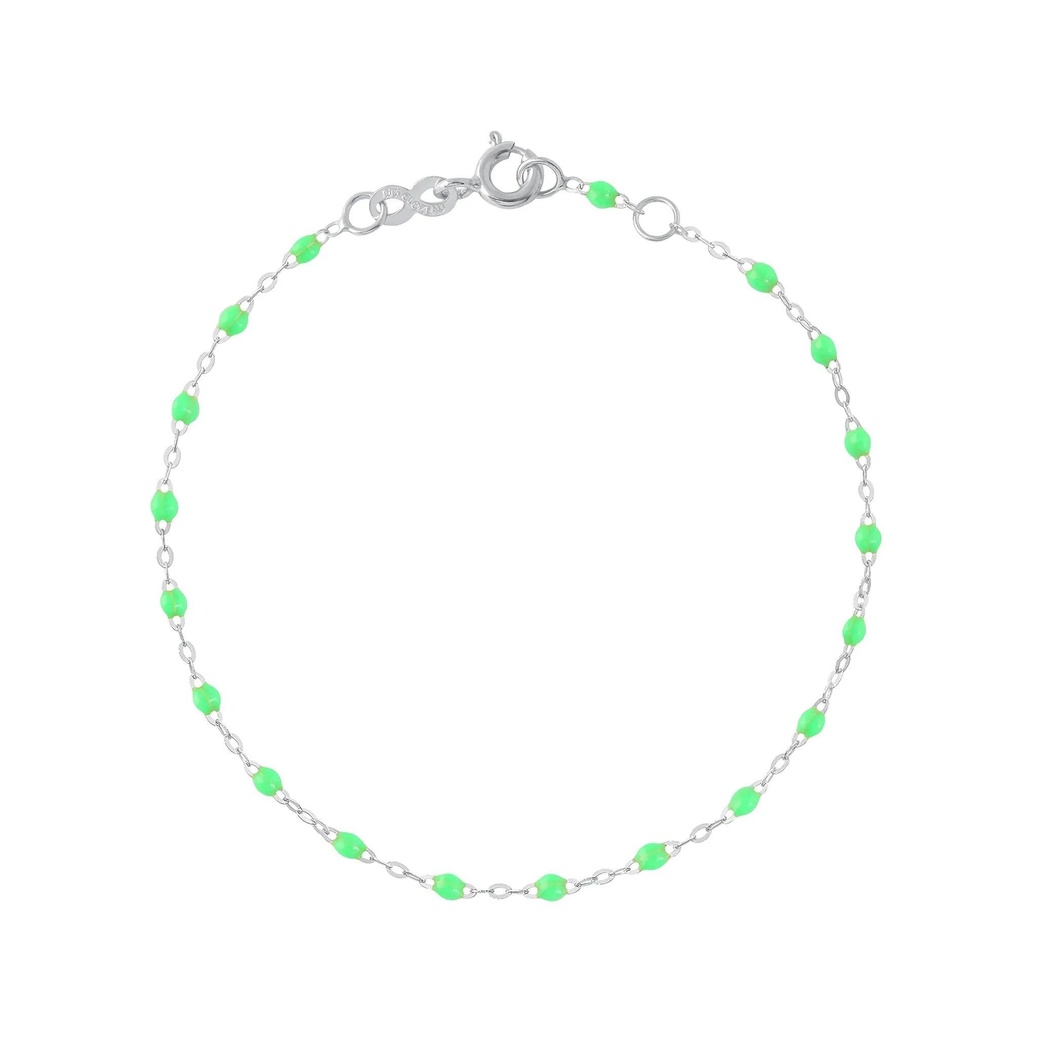 Classic Gigi Neon bracelet, White Gold, 7.5"