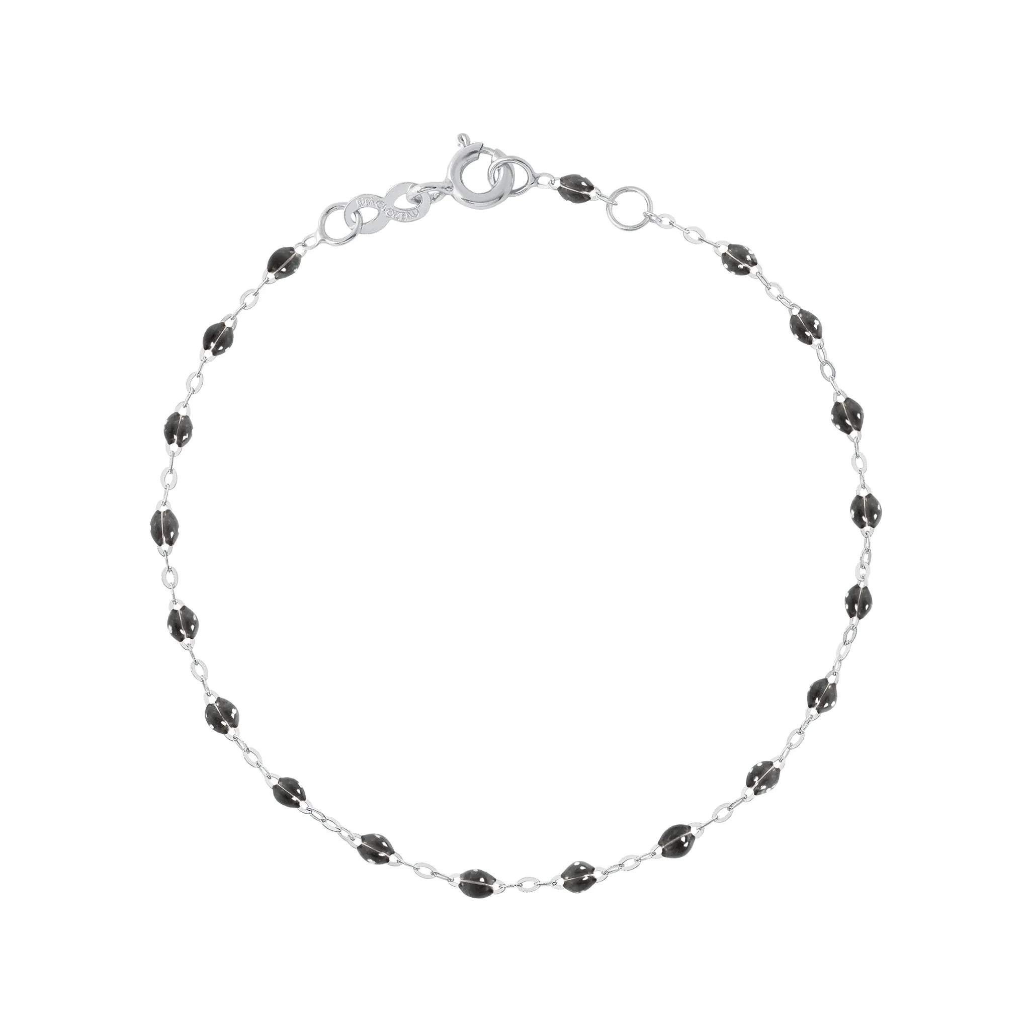 Classic Gigi Quartz Bracelet, White Gold, 6.7"