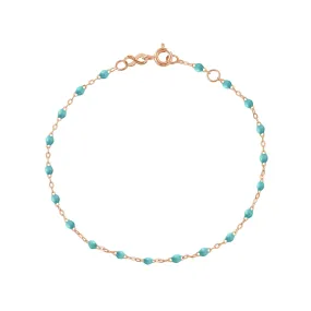 Classic Gigi Turquoise Green bracelet, Rose Gold, 7.5"