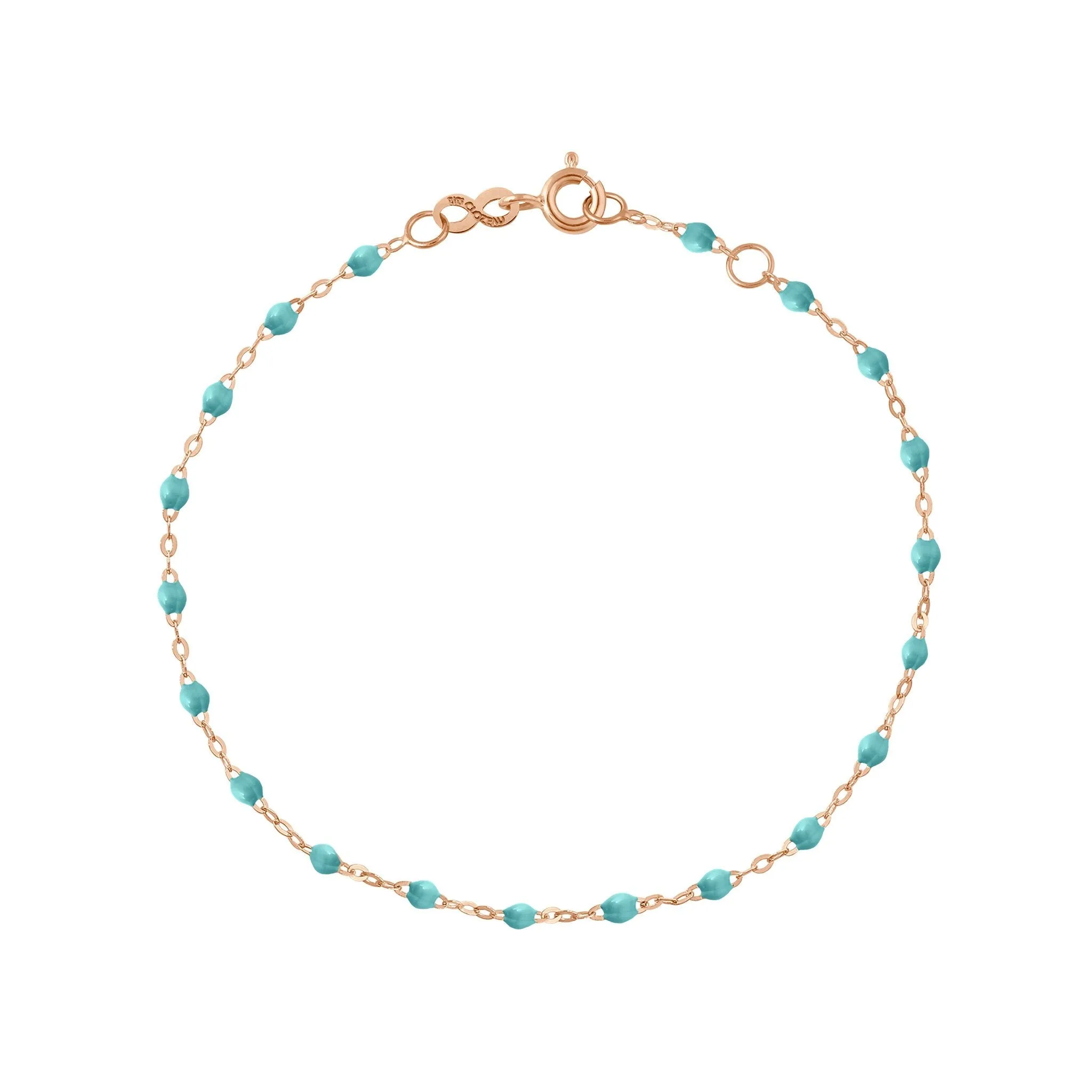 Classic Gigi Turquoise Green bracelet, Rose Gold, 7.5"