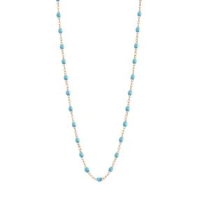 Classic Gigi Turquoise necklace, Rose Gold, 17.7"