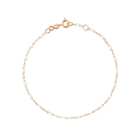 Classic Gigi White bracelet, Rose Gold, 5.9"