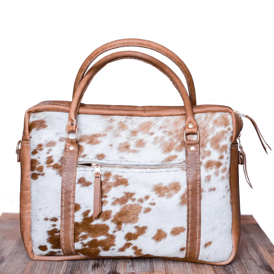 Classic Leather Boaz Briefcase - Nguni Edition